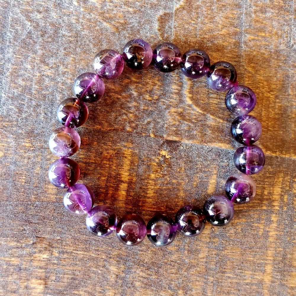 New Amethyst Crystal Chakra Bead Stretch Bracelet.